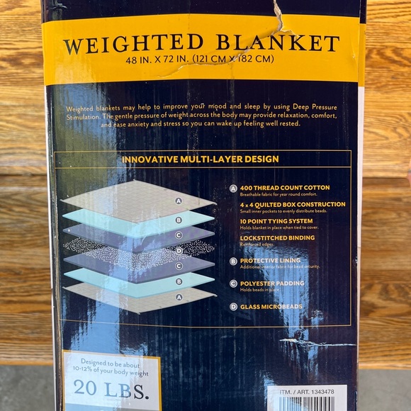 Pendleton Weighted Blanket 20lbs - Picture 4 of 5
